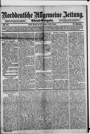 Norddeutsche allgemeine Zeitung vom 27.12.1886