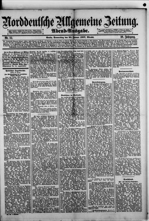 Norddeutsche allgemeine Zeitung vom 20.01.1887