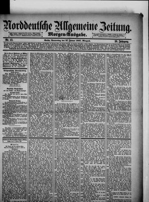 Norddeutsche allgemeine Zeitung vom 27.01.1887