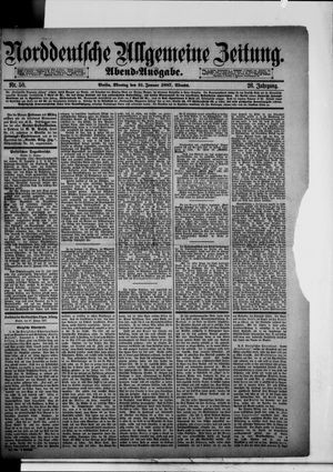 Norddeutsche allgemeine Zeitung on Jan 31, 1887