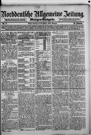 Norddeutsche allgemeine Zeitung vom 22.02.1887