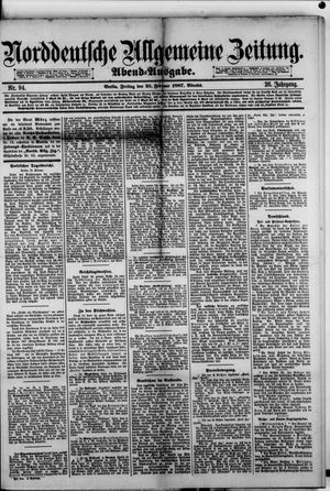 Norddeutsche allgemeine Zeitung vom 25.02.1887