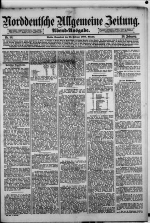 Norddeutsche allgemeine Zeitung vom 26.02.1887