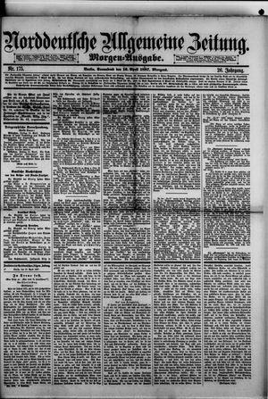 Norddeutsche allgemeine Zeitung on Apr 16, 1887