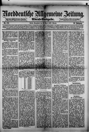 Norddeutsche allgemeine Zeitung vom 16.04.1887