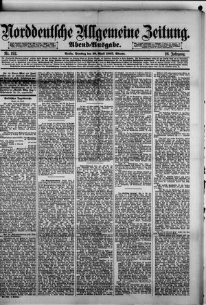 Norddeutsche allgemeine Zeitung vom 26.04.1887