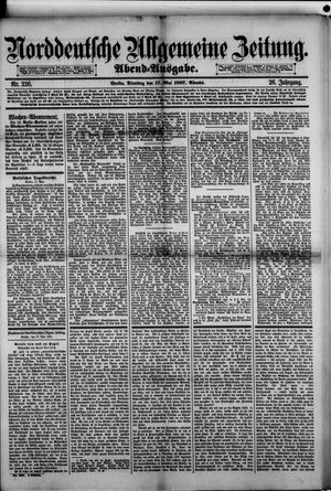 Norddeutsche allgemeine Zeitung on May 17, 1887