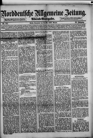 Norddeutsche allgemeine Zeitung vom 21.05.1887