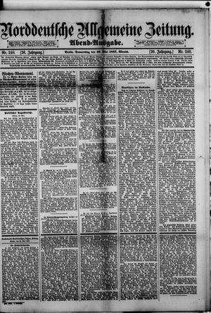 Norddeutsche allgemeine Zeitung on May 26, 1887