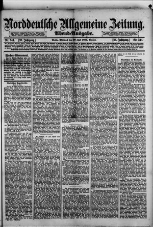 Norddeutsche allgemeine Zeitung on Jul 27, 1887