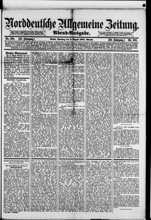 Norddeutsche allgemeine Zeitung vom 09.08.1887