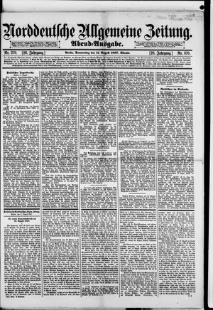 Norddeutsche allgemeine Zeitung on Aug 11, 1887