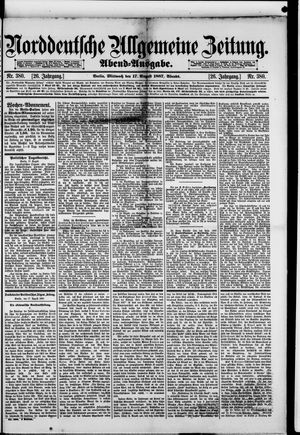 Norddeutsche allgemeine Zeitung vom 17.08.1887