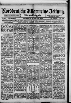 Norddeutsche allgemeine Zeitung on Aug 29, 1887