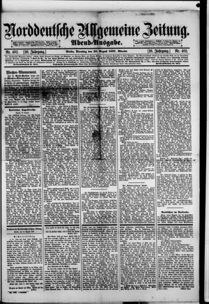 Norddeutsche allgemeine Zeitung vom 30.08.1887
