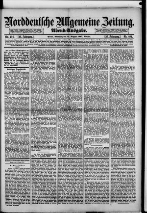 Norddeutsche allgemeine Zeitung vom 31.08.1887