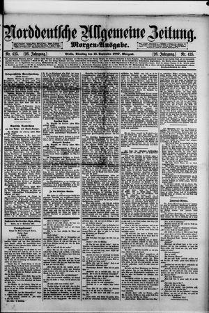 Norddeutsche allgemeine Zeitung vom 13.09.1887