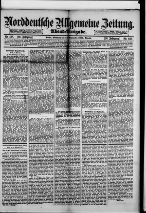 Norddeutsche allgemeine Zeitung vom 14.09.1887