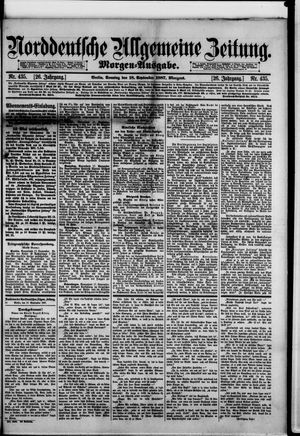 Norddeutsche allgemeine Zeitung vom 18.09.1887