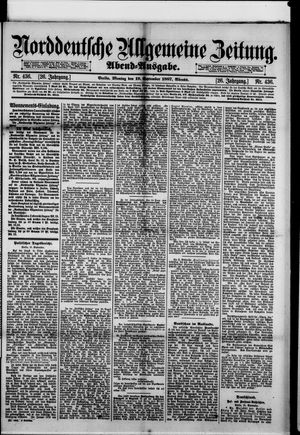Norddeutsche allgemeine Zeitung vom 19.09.1887
