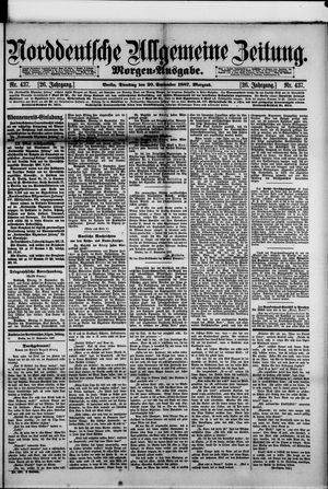 Norddeutsche allgemeine Zeitung vom 20.09.1887