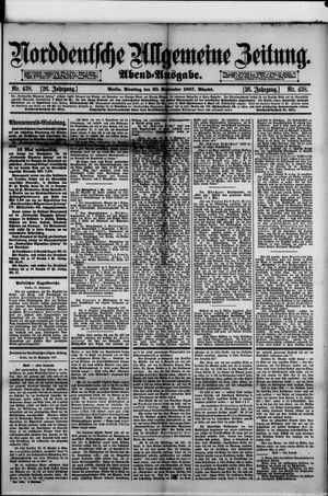 Norddeutsche allgemeine Zeitung vom 20.09.1887