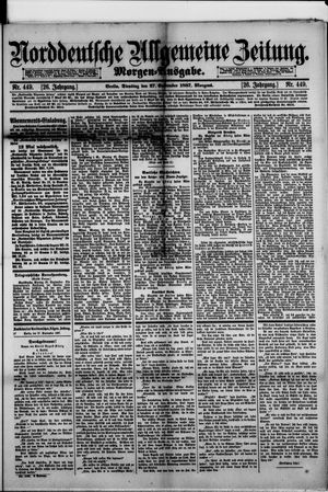 Norddeutsche allgemeine Zeitung vom 27.09.1887