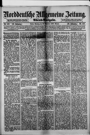 Norddeutsche allgemeine Zeitung vom 27.09.1887