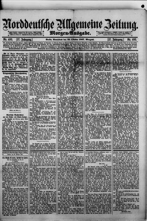 Norddeutsche allgemeine Zeitung vom 22.10.1887