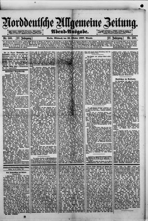 Norddeutsche allgemeine Zeitung vom 26.10.1887