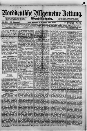 Norddeutsche allgemeine Zeitung vom 27.10.1887