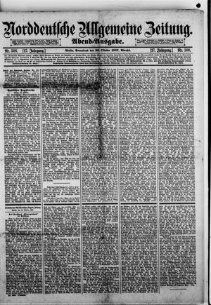 Norddeutsche allgemeine Zeitung vom 29.10.1887