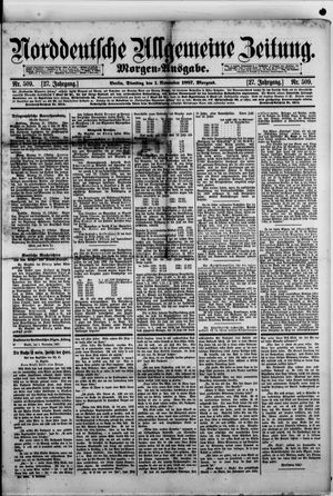 Norddeutsche allgemeine Zeitung vom 01.11.1887