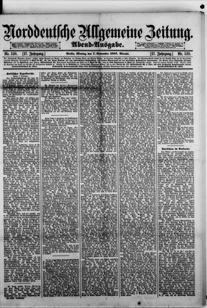 Norddeutsche allgemeine Zeitung vom 07.11.1887