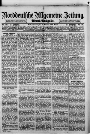 Norddeutsche allgemeine Zeitung vom 10.11.1887