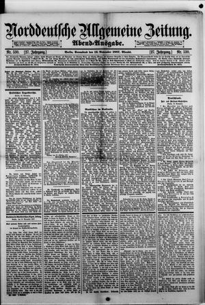 Norddeutsche allgemeine Zeitung vom 12.11.1887