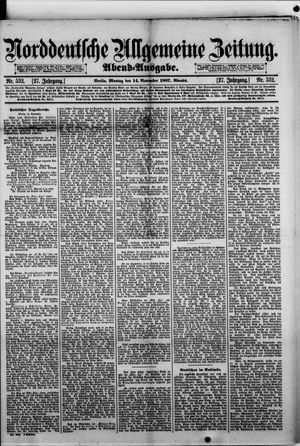 Norddeutsche allgemeine Zeitung vom 14.11.1887