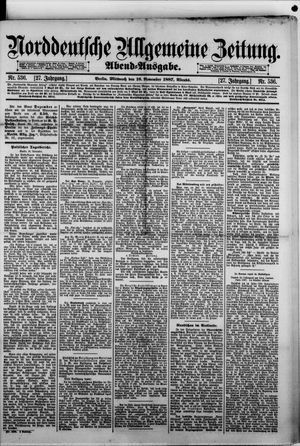 Norddeutsche allgemeine Zeitung vom 16.11.1887