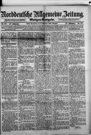 Norddeutsche allgemeine Zeitung vom 17.11.1887