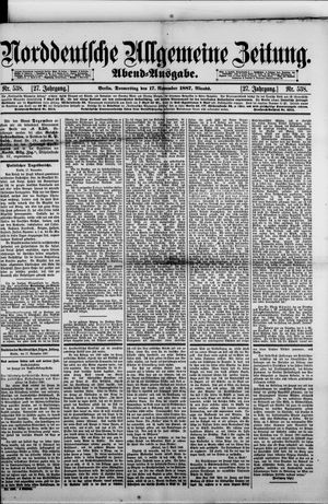 Norddeutsche allgemeine Zeitung vom 17.11.1887