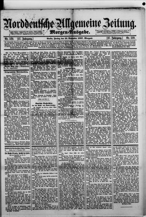 Norddeutsche allgemeine Zeitung on Nov 18, 1887