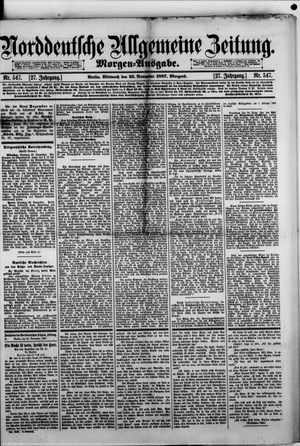 Norddeutsche allgemeine Zeitung vom 23.11.1887