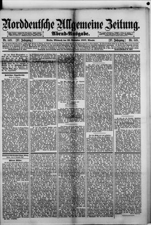 Norddeutsche allgemeine Zeitung vom 23.11.1887