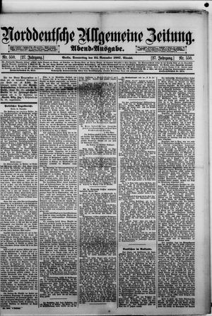 Norddeutsche allgemeine Zeitung vom 24.11.1887