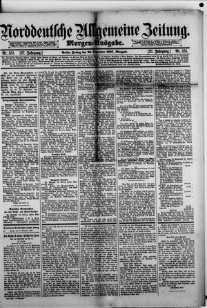 Norddeutsche allgemeine Zeitung vom 25.11.1887