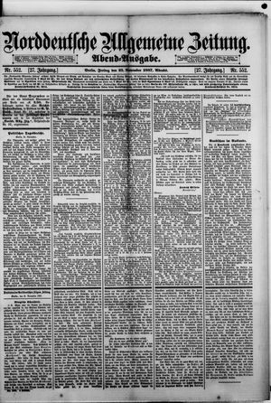 Norddeutsche allgemeine Zeitung vom 25.11.1887
