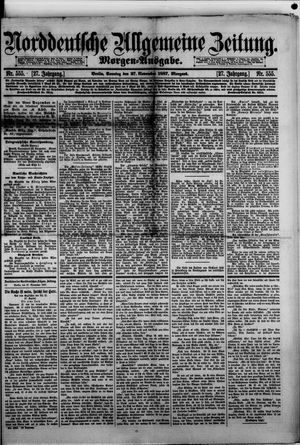 Norddeutsche allgemeine Zeitung vom 27.11.1887