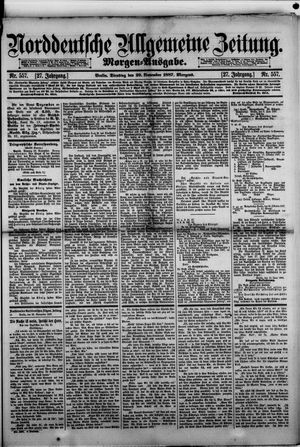 Norddeutsche allgemeine Zeitung vom 29.11.1887