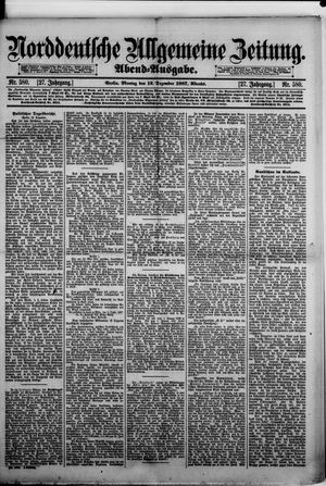 Norddeutsche allgemeine Zeitung vom 12.12.1887