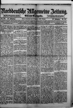Norddeutsche allgemeine Zeitung vom 17.12.1887